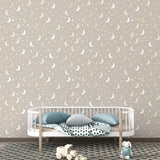 Moon and Stars Nursery Wallpaper – Dreamy Peel-and-Stick Kids Room Removable Design