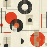 Bauhaus Abstract Circle Wall Mural – Modern Peel-and-Stick Office Living Room Design