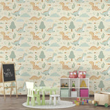 Cute Dinosaur Wallpaper – Kids Room Boys Room Peel-and-Stick Nursery Design