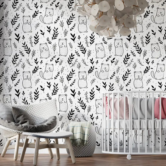 Cute Quokka Line Art Minimal Pattern