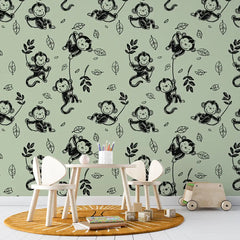 Playful Monkey Jungle Pattern