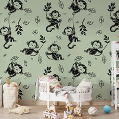 Playful Monkey Jungle Pattern