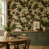 Vintage Strawberry Garden Wallpaper