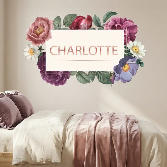 Custom Floral Name Sign