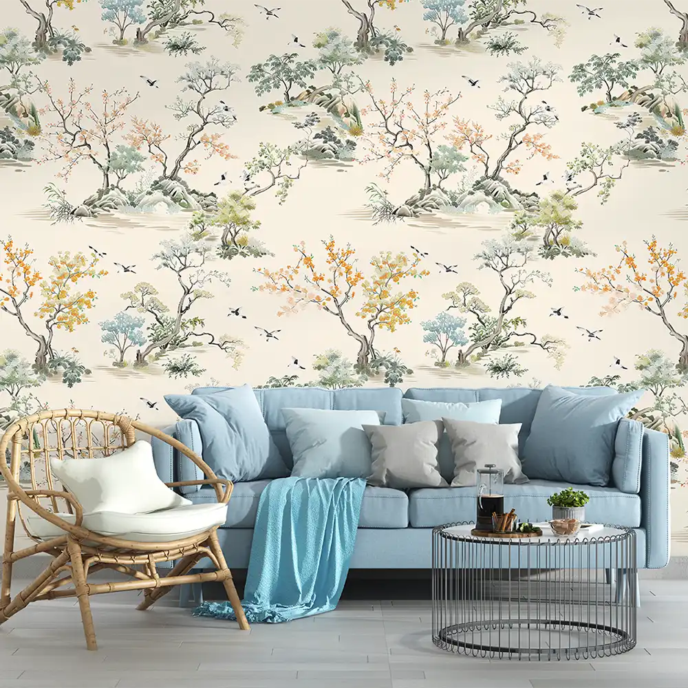 Beautiful Chinoiserie Landscape Wallpaper ideas for your home.