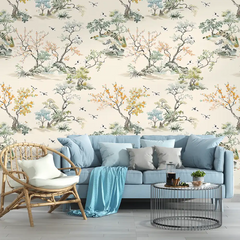 Beautiful Chinoiserie Landscape Wallpaper ideas for your home.