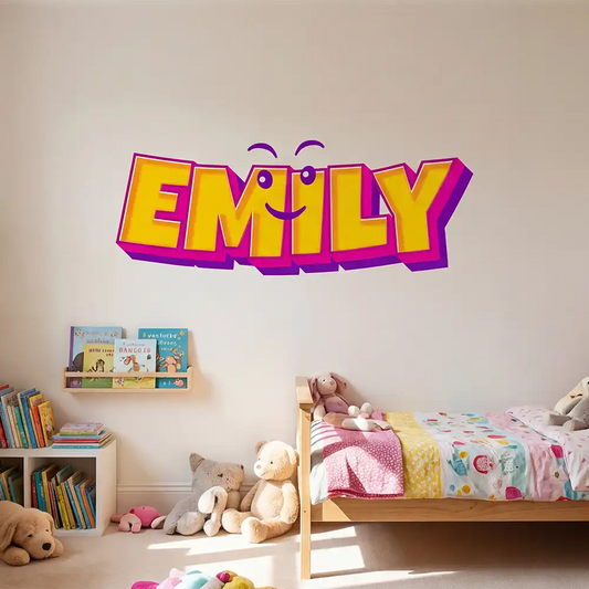 Beautiful Custom Name Sticker for unique home decor.