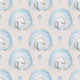 Beautiful cute airplanes rainbows kids wallpaper, kids room wall sticker.