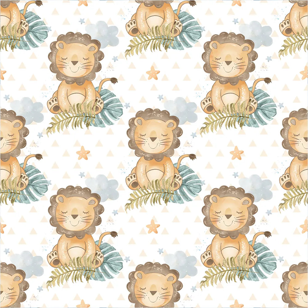Choose beautiful cute lion safari theme kids wallpaper kids room wall sticker.
