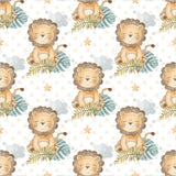 Choose beautiful cute lion safari theme kids wallpaper kids room wall sticker.