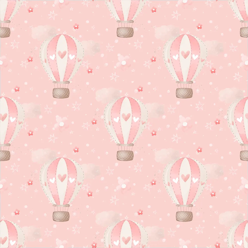 Beautiful dreamy air balloons sky nursery wallpaper, kids wall sticker.