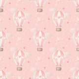 Beautiful dreamy air balloons sky nursery wallpaper, kids wall sticker.