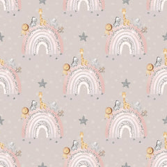 beautiful pastel safari rainbow kids room wallpaper kids wall sticker