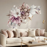 Neutral Floral Wall Sticker – Botanical Bedroom Living Room Removable Decal