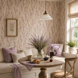 Buy lavender meadow botanical wallpaper online from Wall Decor Design.
