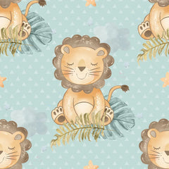 comfortable cute lion safari theme kids wallpaper playroom wall sticker