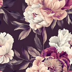 Comfortable plum purple floral wallpaper sticker for bedroom wall adds softness.