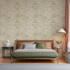 Enhance your room with neutral bamboo wallpaper sticker for wall decor.