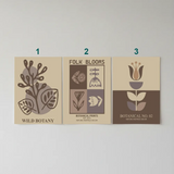 Enhance your home with neutral folk botanical minimalist art poster sticker for walls.