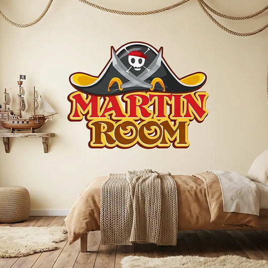 Custom Name Pirate Wall Sticker