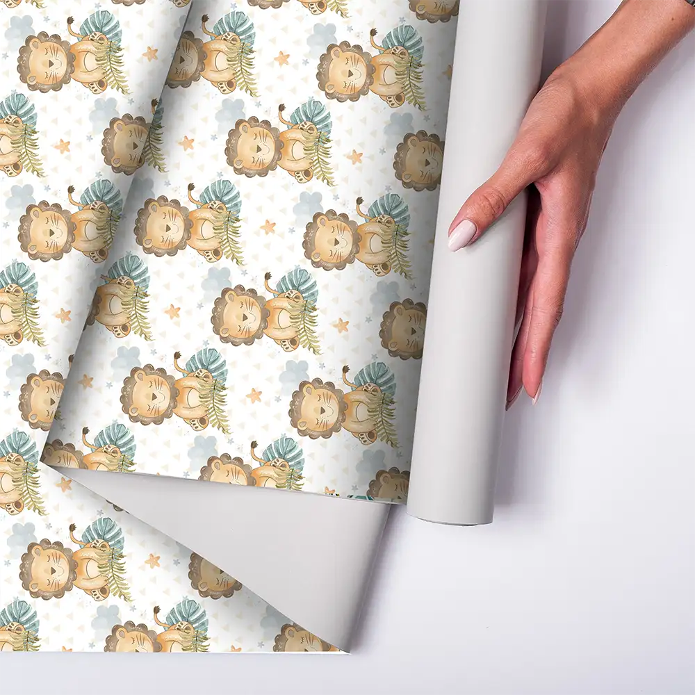 cute lion safari theme kids wallpaper beautiful wall decor sticker