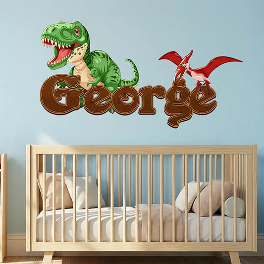Custom Name Dinosaur Wall Sticker