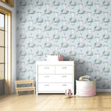 Durable baby giraffe rainy jungle kids room nursery wallpaper works well.