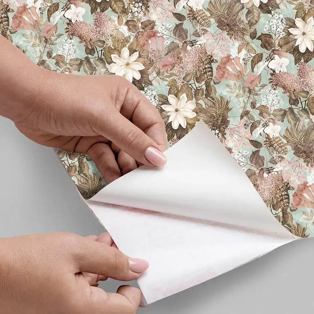 Durable whispering meadow vintage floral wallpaper offers timeless charm.