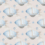 Looking for elegant pastel zeppelins stars baby room wallpaper nursery sticker?