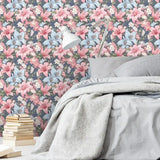 Elegant romantic pastel floral wallpaper transforms any feature wall beautifully.