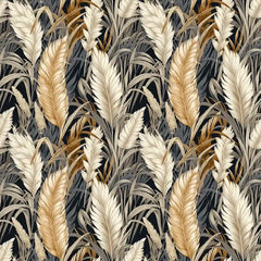 Golden palm luxury tropical wallpaper creates a bold and elegant atmosphere.