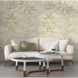 Neutral bamboo wallpaper sticker for home wall adds calm and elegant touch.