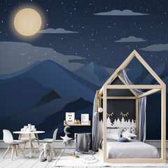 Moonlight Mountain Wallpaper