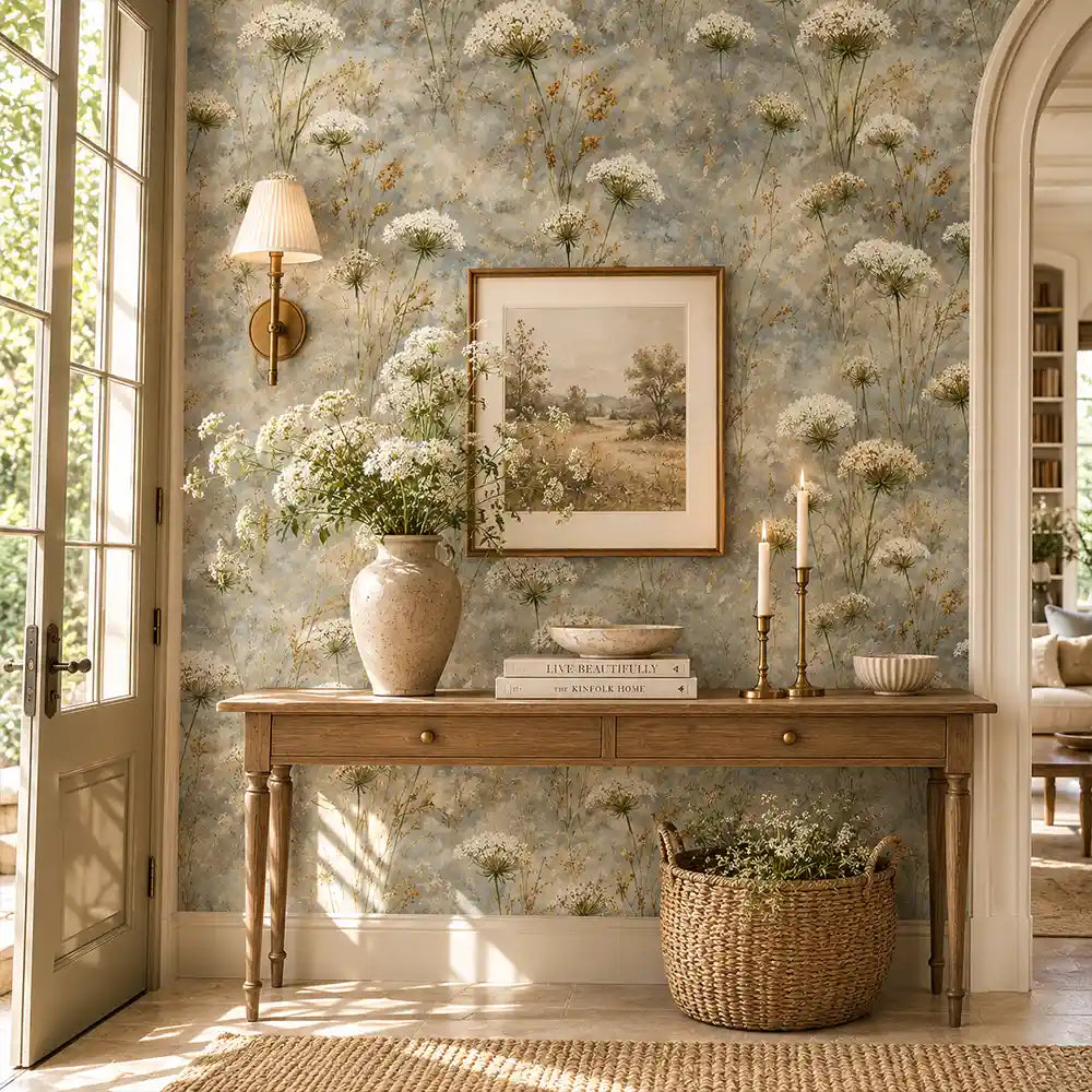 Order blue mist queen annes lace wallpaper online from Wall Decor Design.
