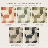 Organic Modern Geometric Wallpaper – Minimal Peel-and-Stick Bedroom Office Design