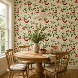 Shop vintage cherry blossom wallpaper online at Wall Decor Design.