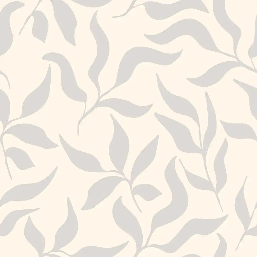 Soft harmony minimal leaf wallpaper creates a clean and modern atmosphere.