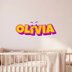 Stylish Custom Name Wall Sticker for personalized home decor.