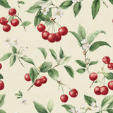 Vintage cherry blossom wallpaper with painted branches for classic rooms.