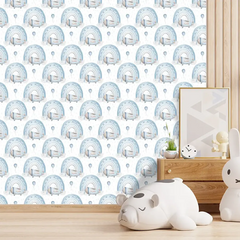Cute Airplanes and Rainbows Wallpaper – Peel-and-Stick Kids Room Design